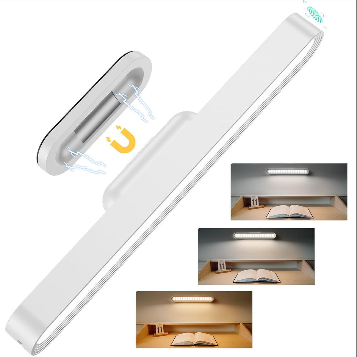 Rechargeable Magnetic Mirror Light with Adjustable LED Design for Closet and Vanity Use