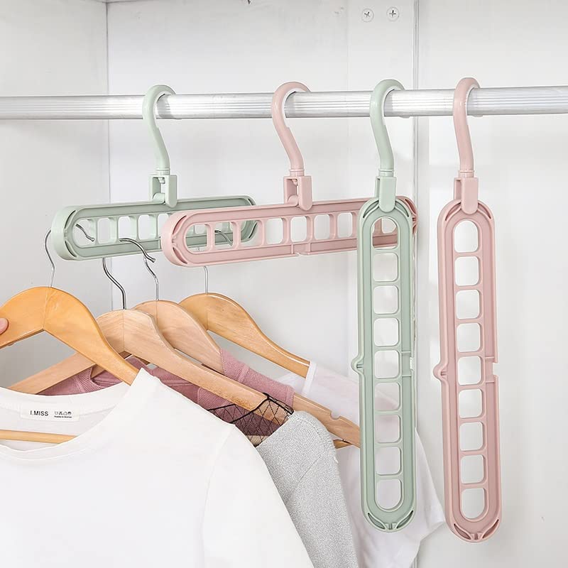 Foldable Cascade Closet Hanger with Multi Hole Space Saving Design for Wardrobe Organization