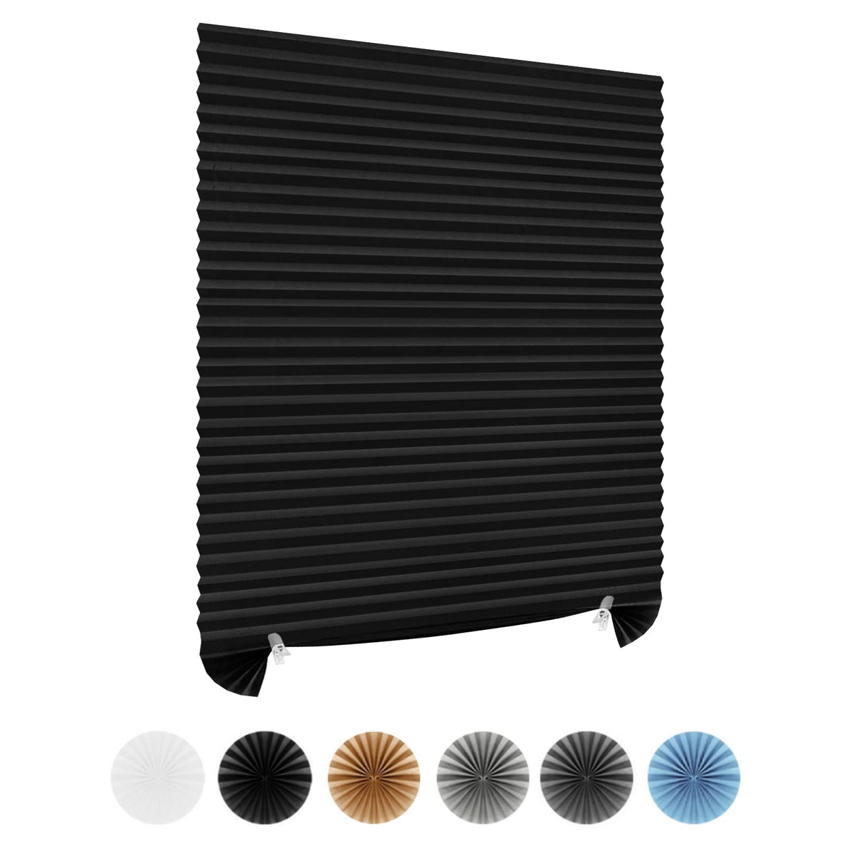 No Drill Window Blinds Light Filtering Stick On Curtains Adjustable Cut to Size with Clip Installation