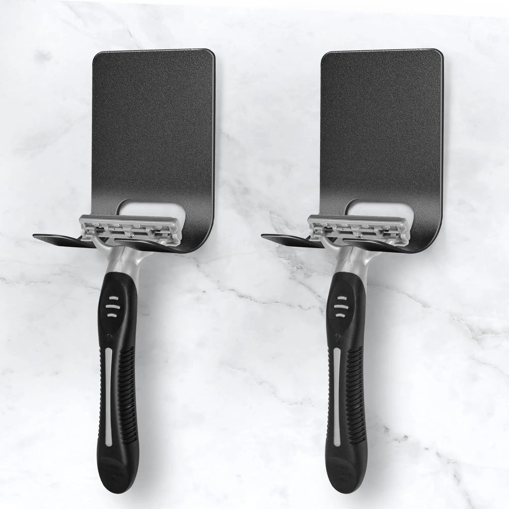 Razor Holder Hook with Heavy Duty Self Adhesive Stainless Steel Design for Bathroom and Kitchen Organization