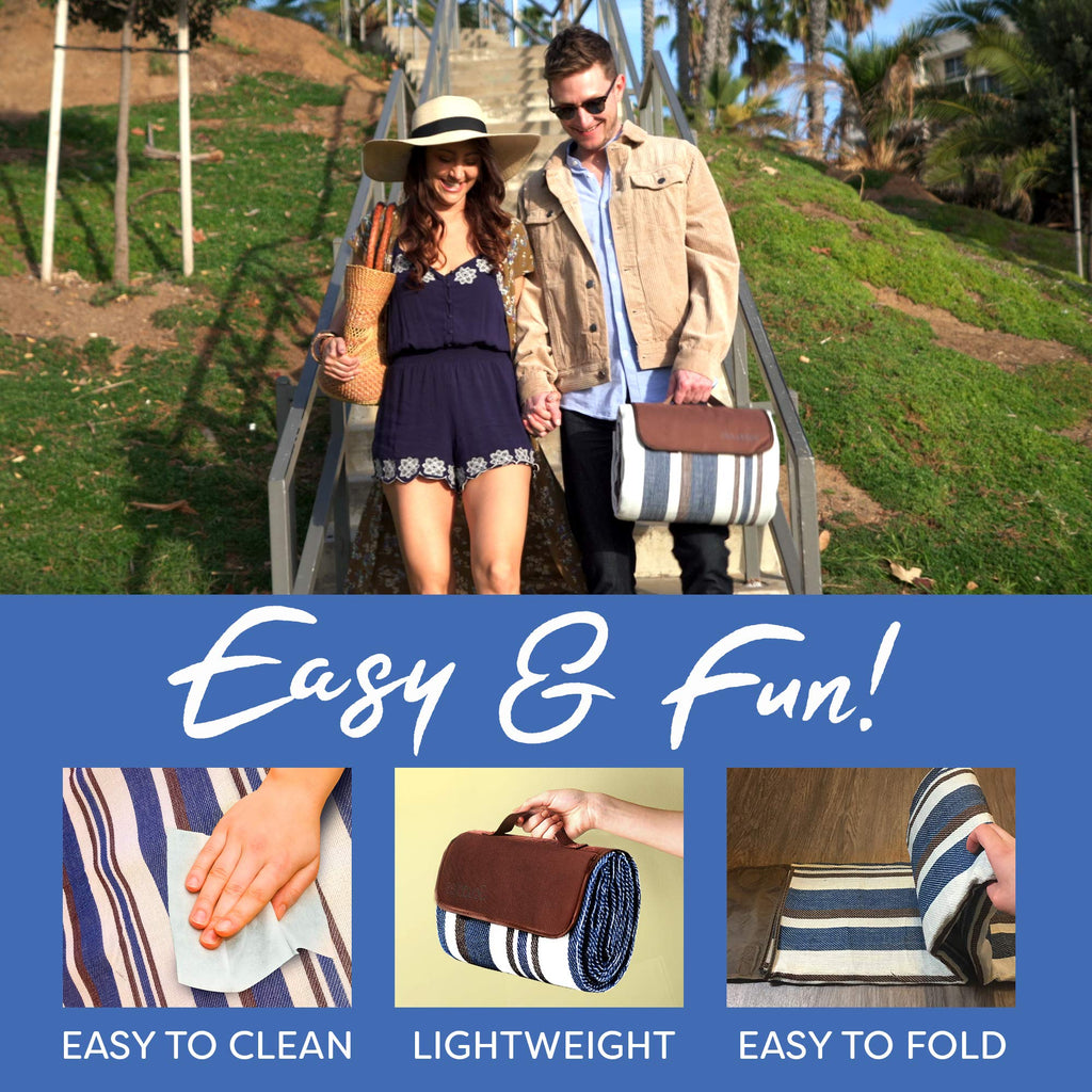 Outdoor Waterproof Portable Picnic Mat with Double-Layer Moisture-Proof Design, Suitable for Camping, Beach, or Grass Activities