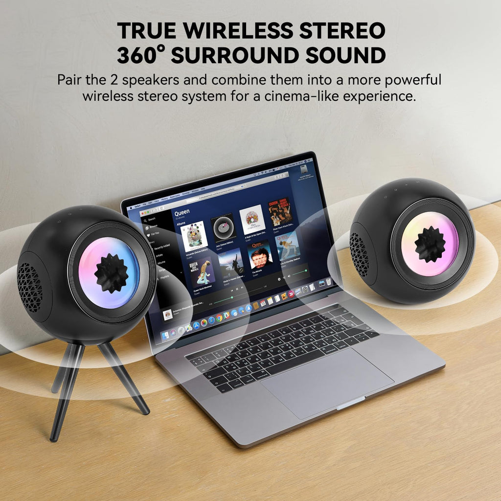 Magnetic Ferrofluid Speaker with Bluetooth Audio and Colorful Light Effect for Desk and Room Decor