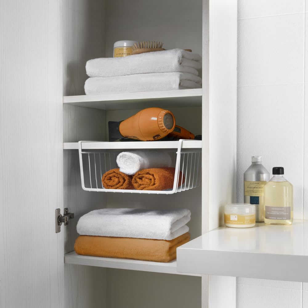 Iron Hanging Under Shelf Basket Kitchen Cabinet Organizer
