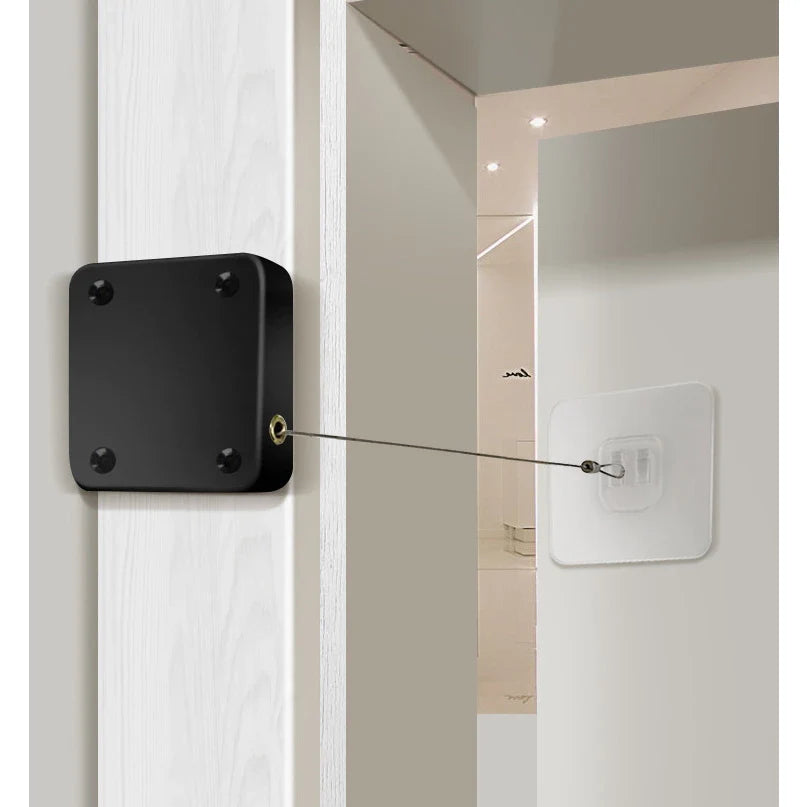 Automatic Drawstring Door Closer with Silent Self Closing Design for Sliding and Interior Doors