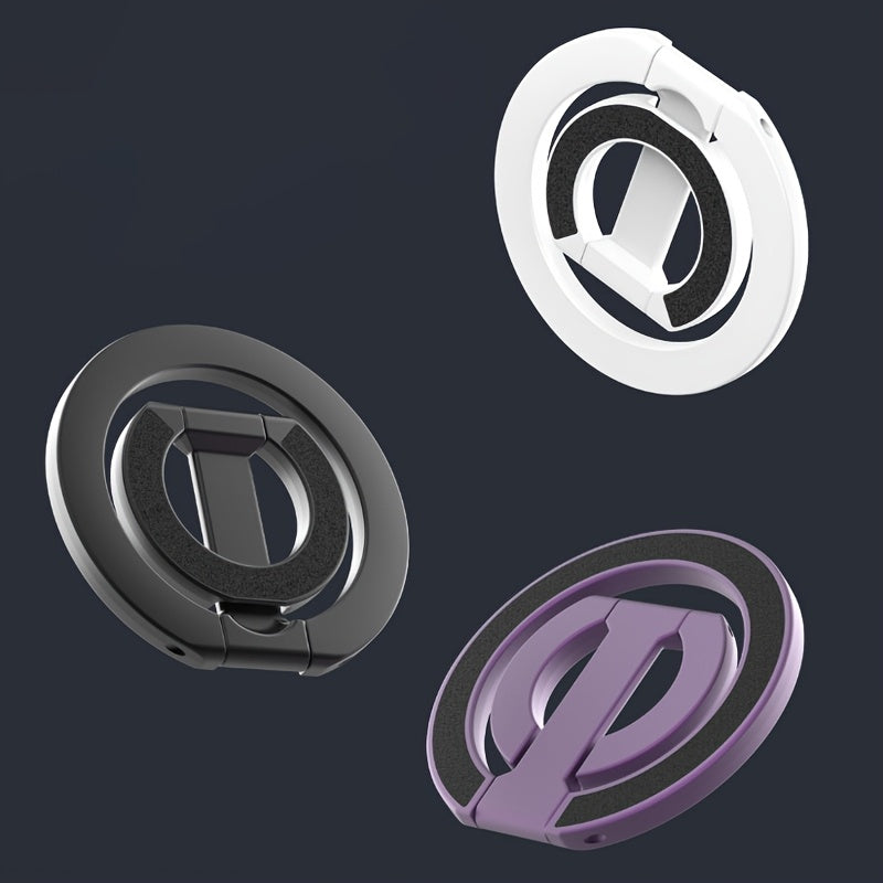 Magnetic Phone Ring Holder Double Sided MagSafe Grip Stand with 360 Rotation for iPhone and Universal Devices