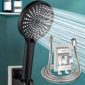 Ceiling Mounted Shower Head with 25cm Rainfall Top Spray Design for Bathroom Shower Setups (Shower head + 1.5-meter black Hose + Base)