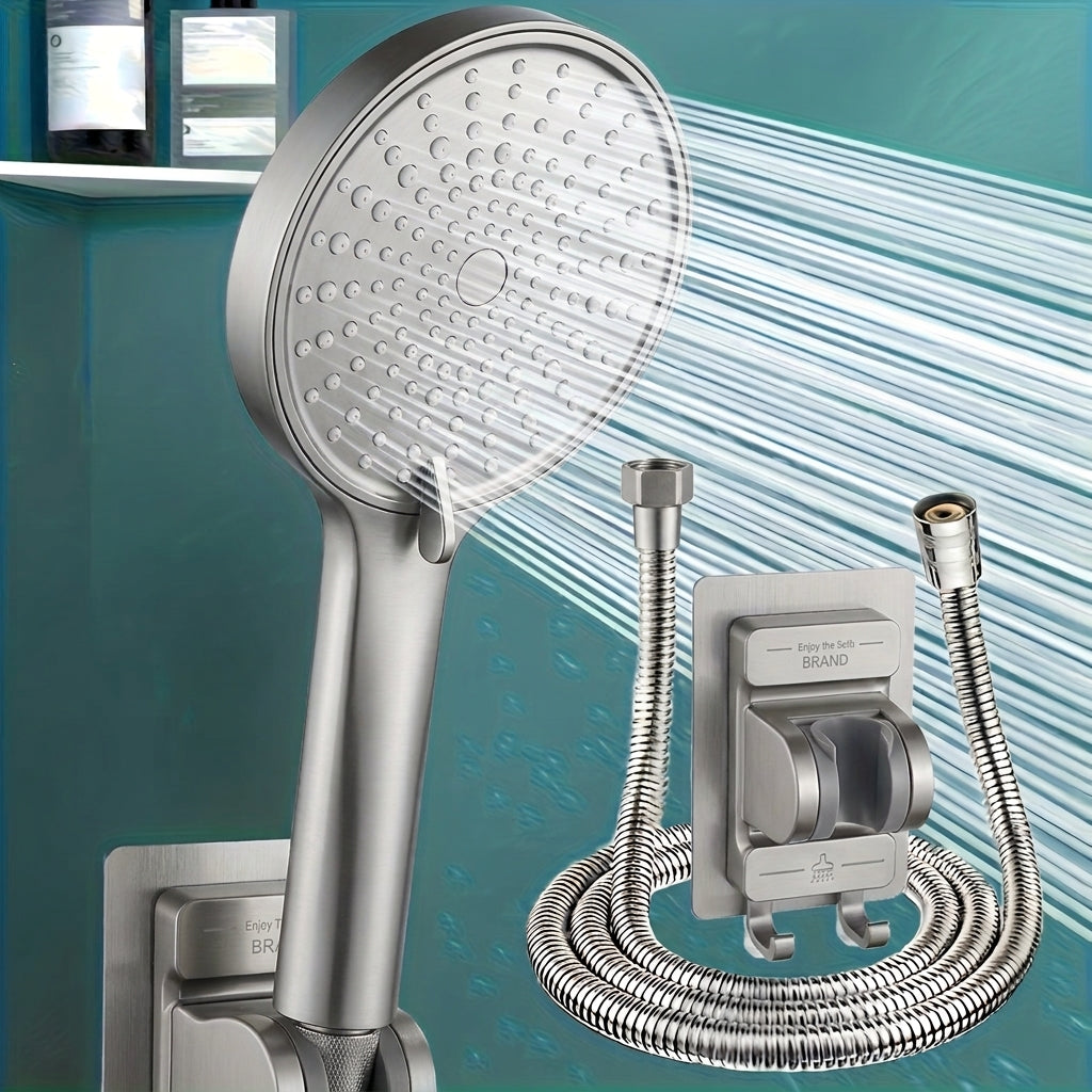 Ceiling Mounted Shower Head with 25cm Rainfall Top Spray Design for Bathroom Shower Setups (Shower head + 1.5-meter black Hose + Base)