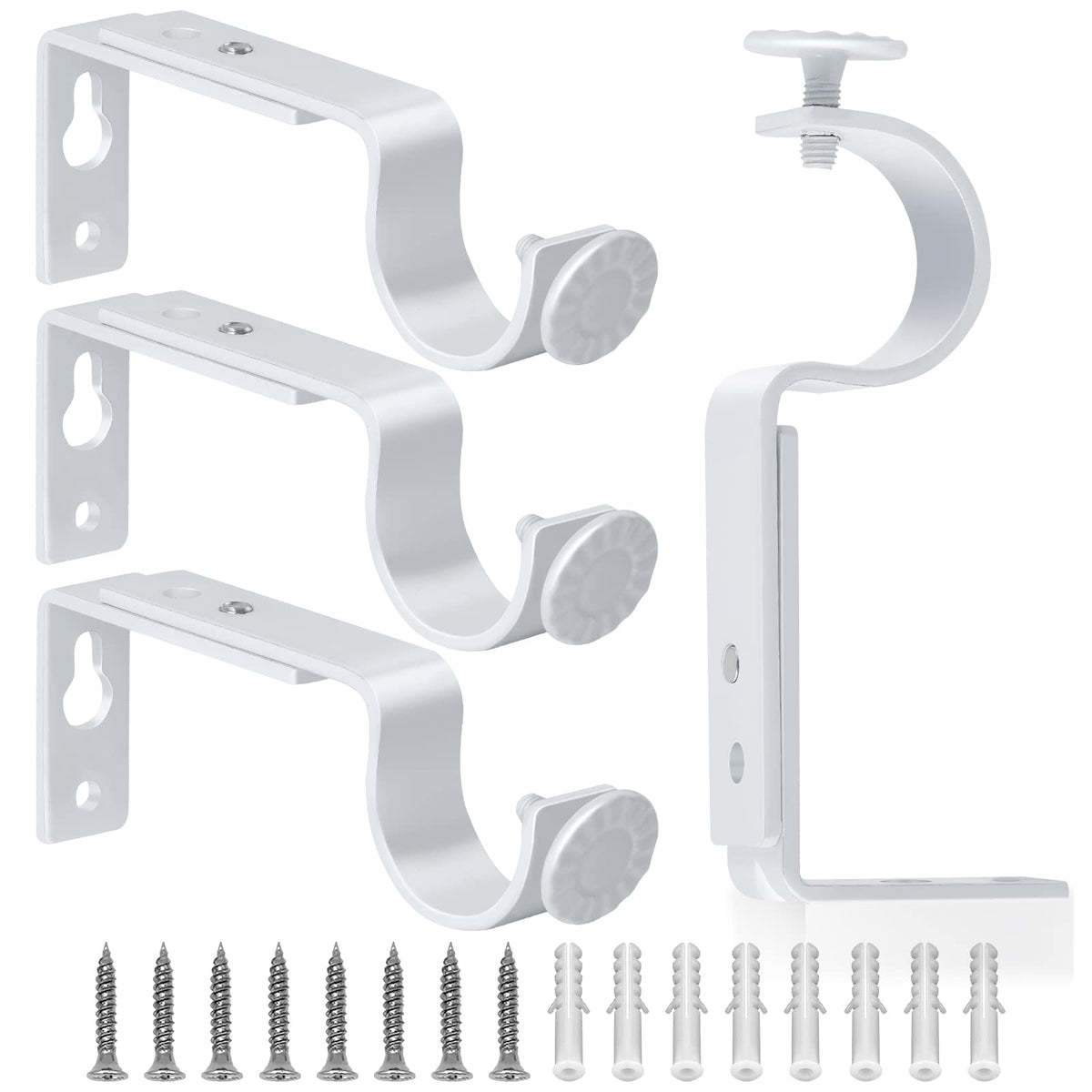 Elegant Curtain Bracket with Adjustable Iron Design for Home Curtain Installation