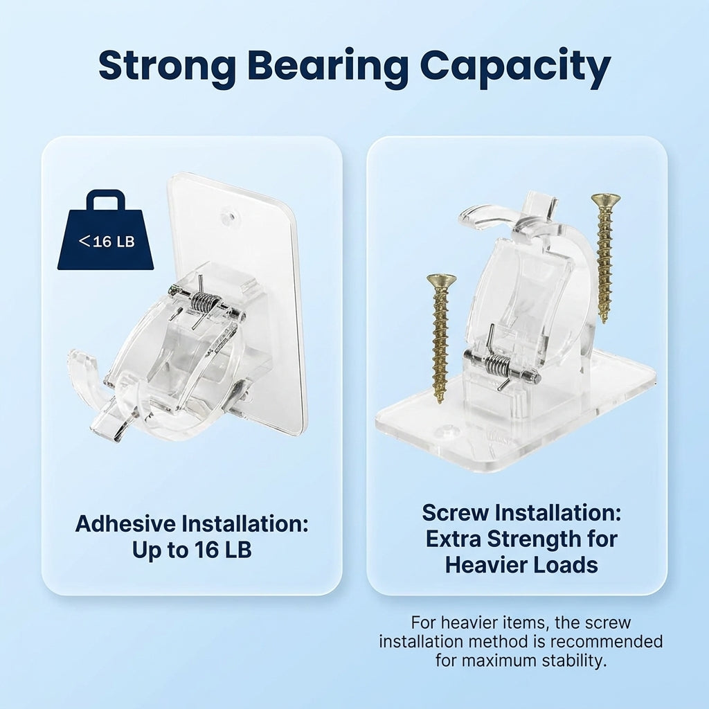 No Drill Curtain Bracket with Self Adhesive Design for Home Curtain Installation