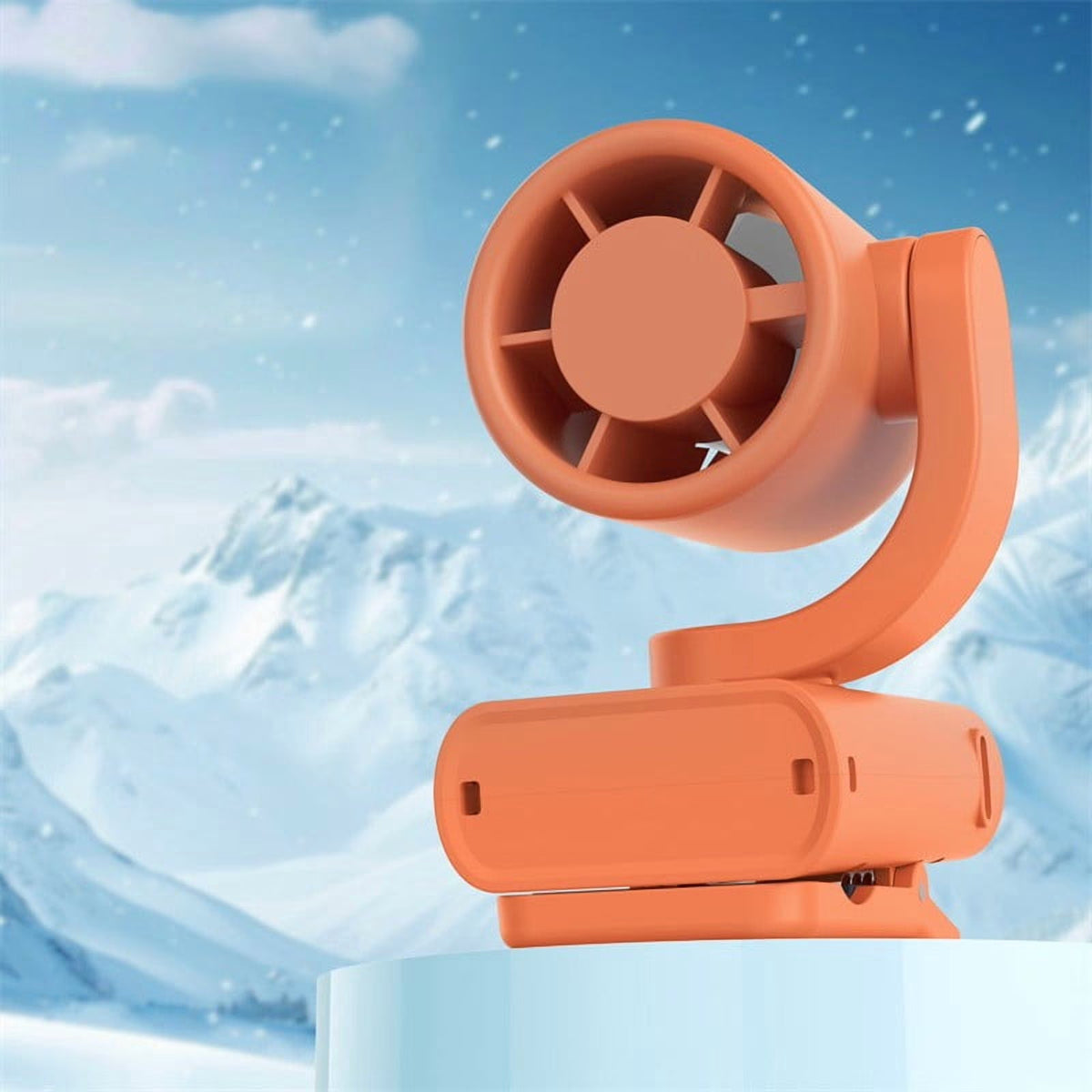 Mini Clip Fan with Digital Display and 199-Speed Control for Outdoor Desk Hat and Umbrella Use
