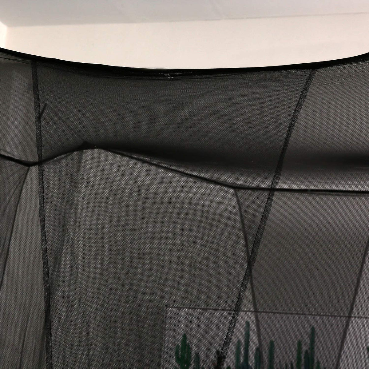 Large Four Door Square Mosquito Net Canopy Breathable Polyester Mesh Tent for Bedroom and Camping