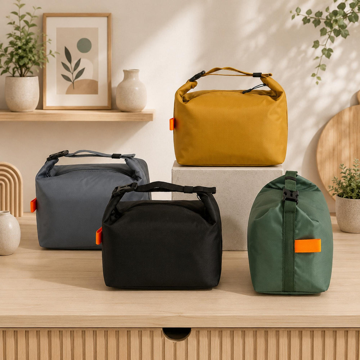 Insulated Lunch Bag with Leakproof Zipper and Large Capacity Design for Work, Travel, and Daily Food Storage