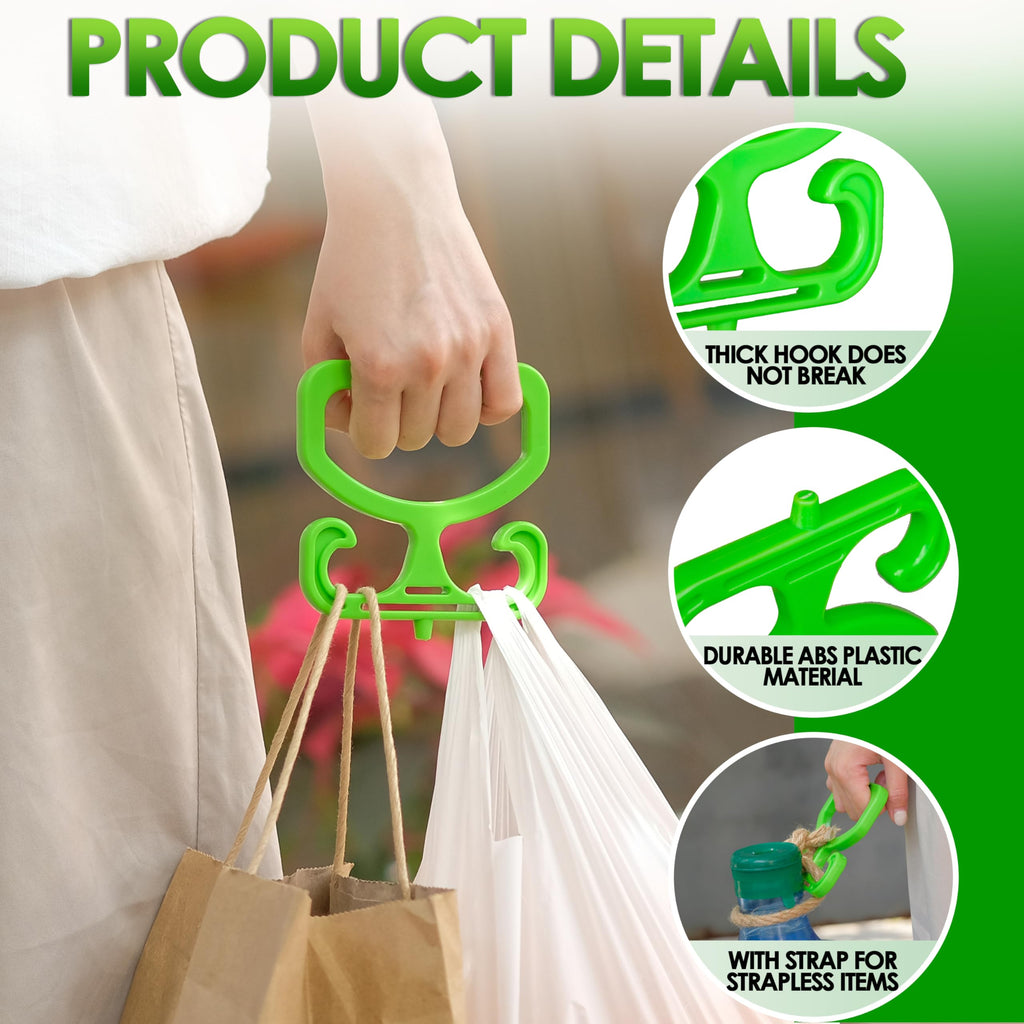 Heavy Duty Grocery Bag Carrier Handle with Comfortable Grip for Carrying Shopping Bags Buckets and Supplies