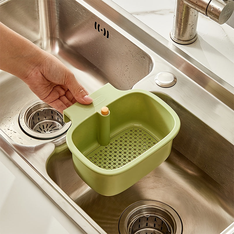 Press Drain Basket with One Click Sink Filter Design for Kitchen Basin Drain and Food Collection