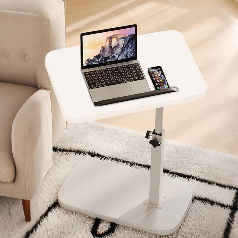 Adjustable Wooden Side Table with Freestanding Metal Frame for Flexible Home Storage and Everyday Use