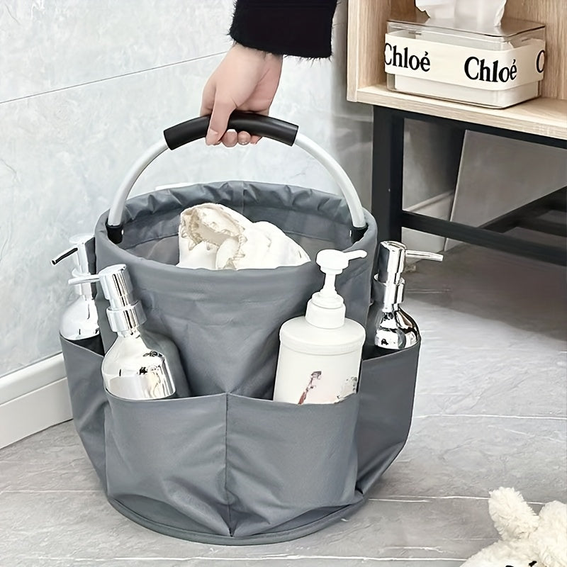 Large Folding Utility Storage Tote with Handle Design for Cleaning Supplies Picnic and Outdoor Organization