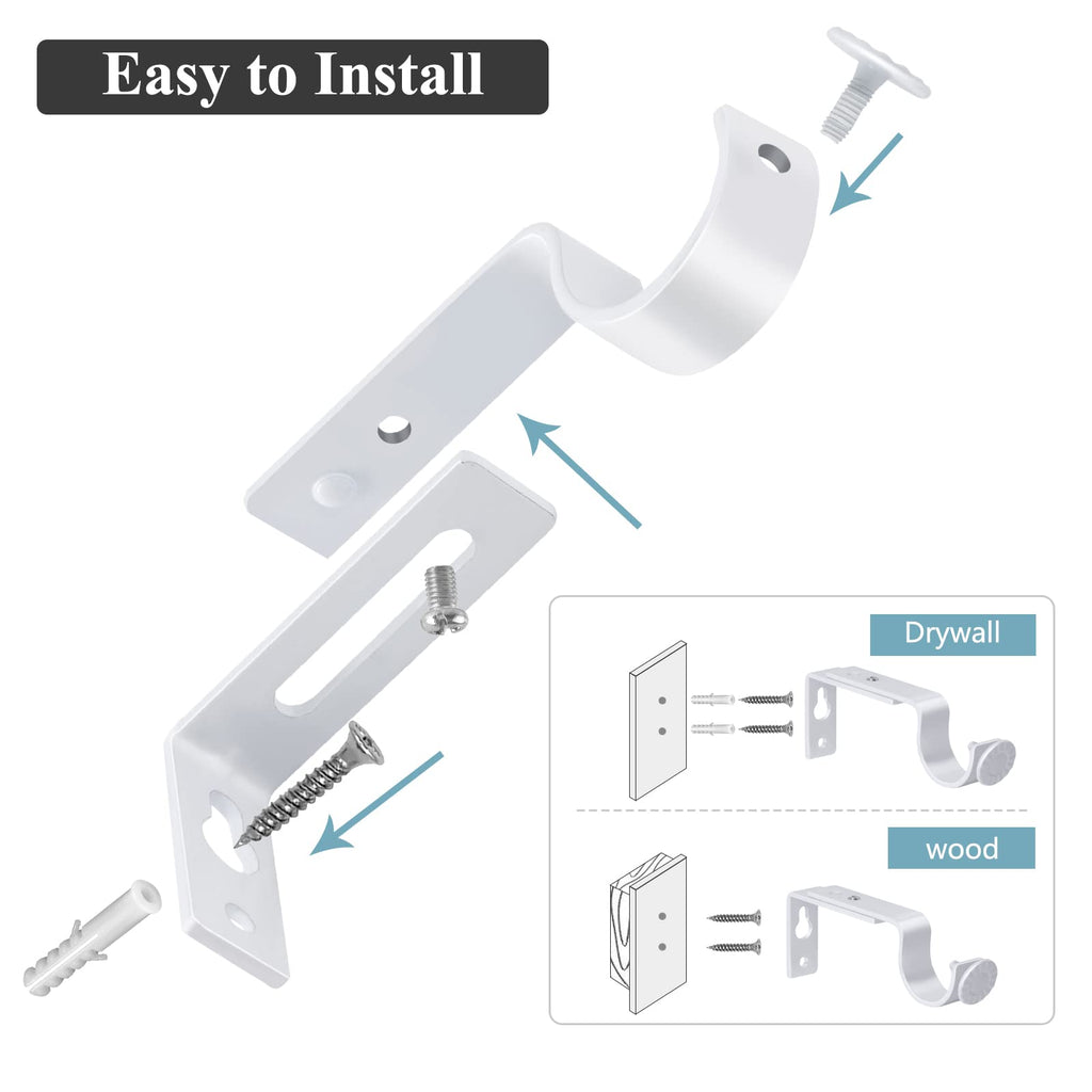 Elegant Curtain Bracket with Adjustable Iron Design for Home Curtain Installation