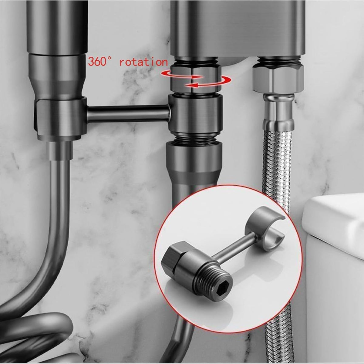 Handheld Toilet Bidet Sprayer with Dual Mode Pressure Control for Toilet Cleaning and Bathroom Use