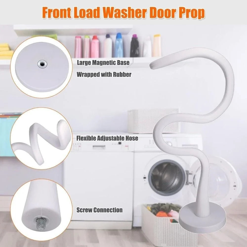 Magnetic Washing Machine Door Holder with Adjustable Prop Design for Laundry Room Airflow