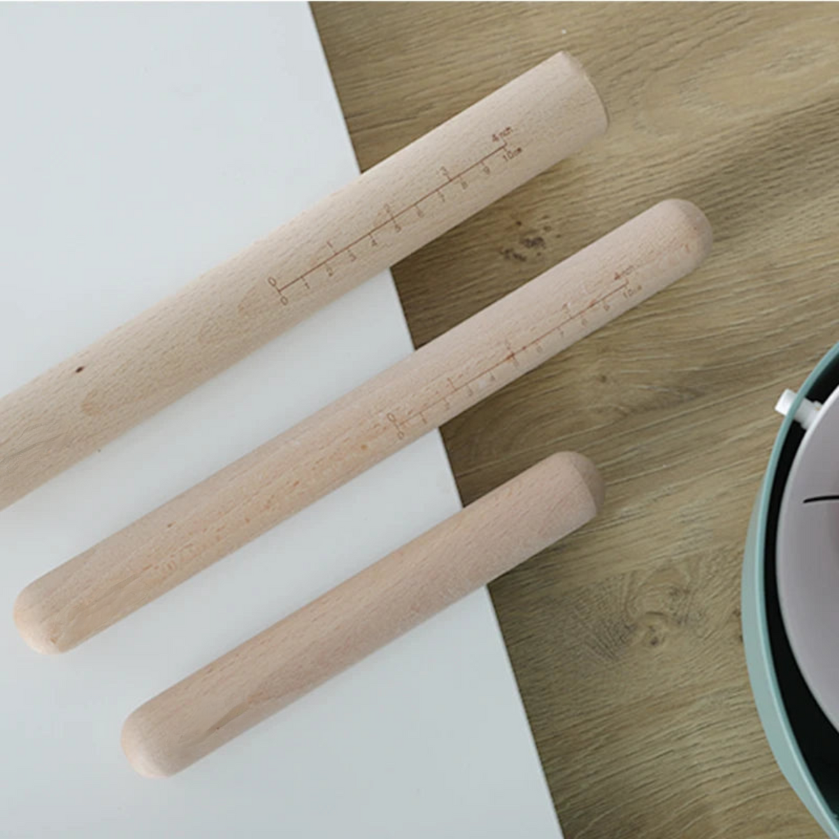 Wooden Rolling Pin Smooth Dough Roller for Baking Pastry Pizza and Fondant Preparation