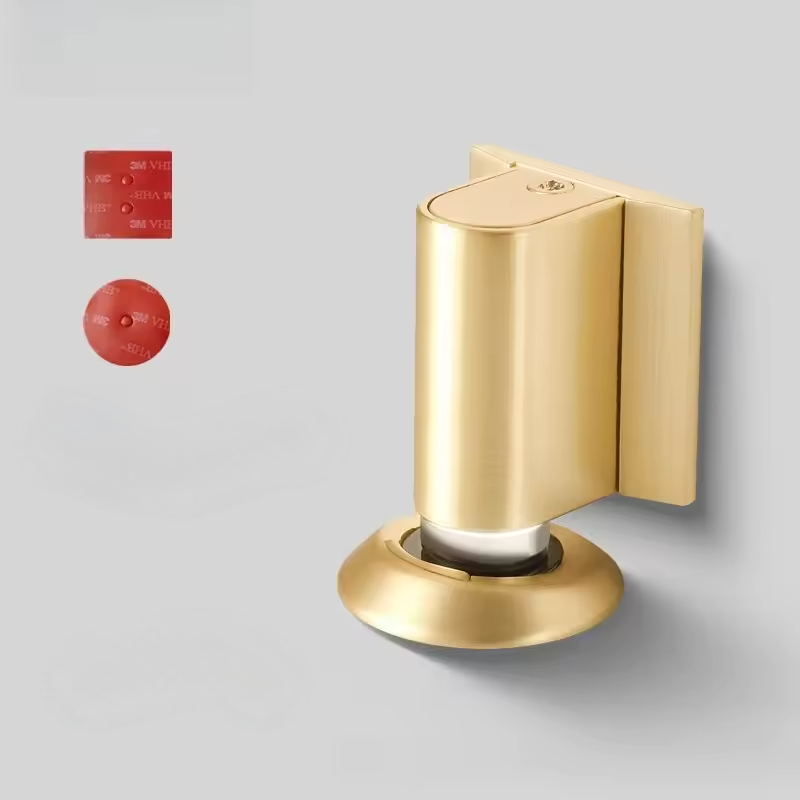 Magnetic Door Stopper with No Drill Adhesive Design for Floor Mounted Door Control