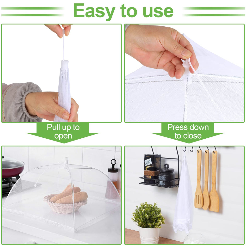 Foldable Food Mesh Cover Pop Up Umbrella Food Tent for Protecting Meals Fruit Vegetables from Flies Outdoors