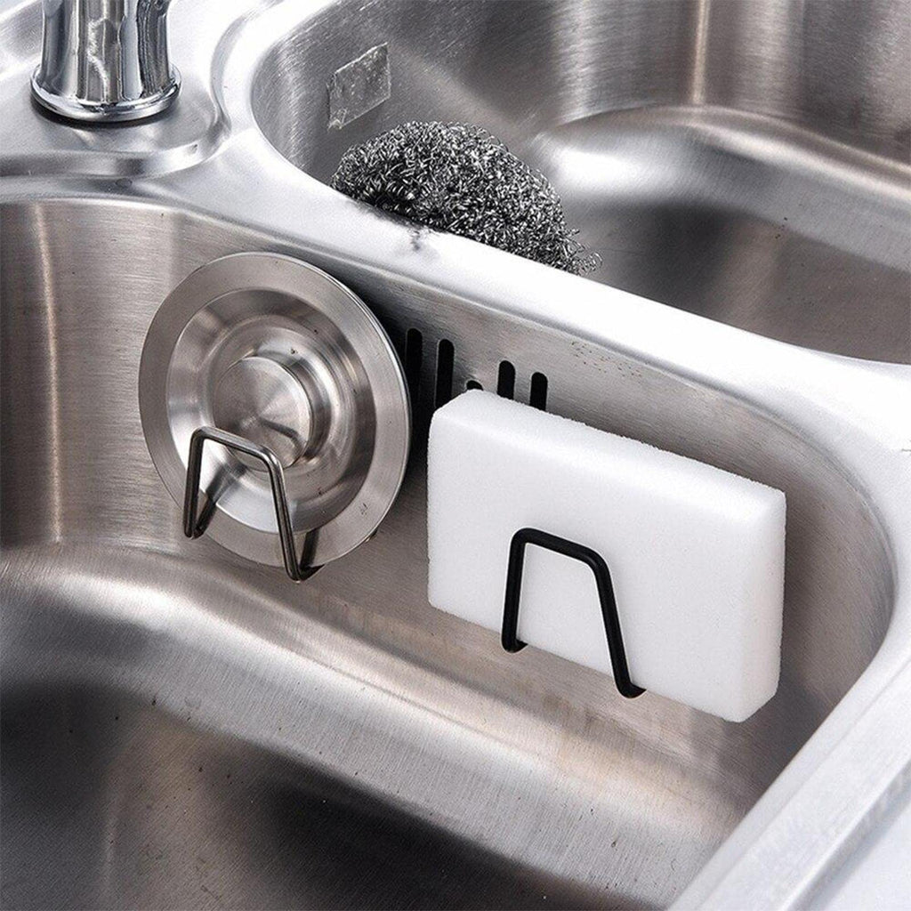 Stainless Steel Adhesive Sponge Holder for Kitchen Sink