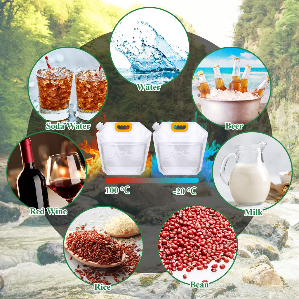 Portable Collapsible Water Storage Bag Leakproof Camping Container