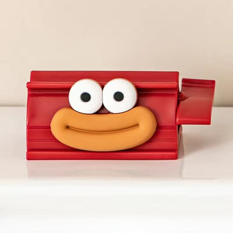 Manual Cartoon Toothpaste Squeezer with Tube Clip Holder, Fun Bathroom Accessory for Toothpaste, Facial Cleanser, and Tube Products