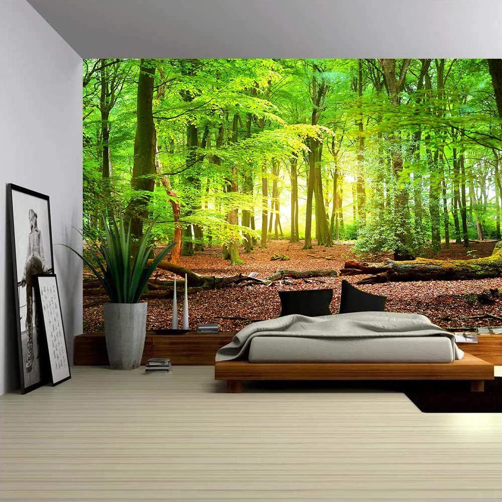Forest Landscape Wall Tapestry Polyester Fabric Hanging for Bedroom Living Room Aesthetic Home Decor