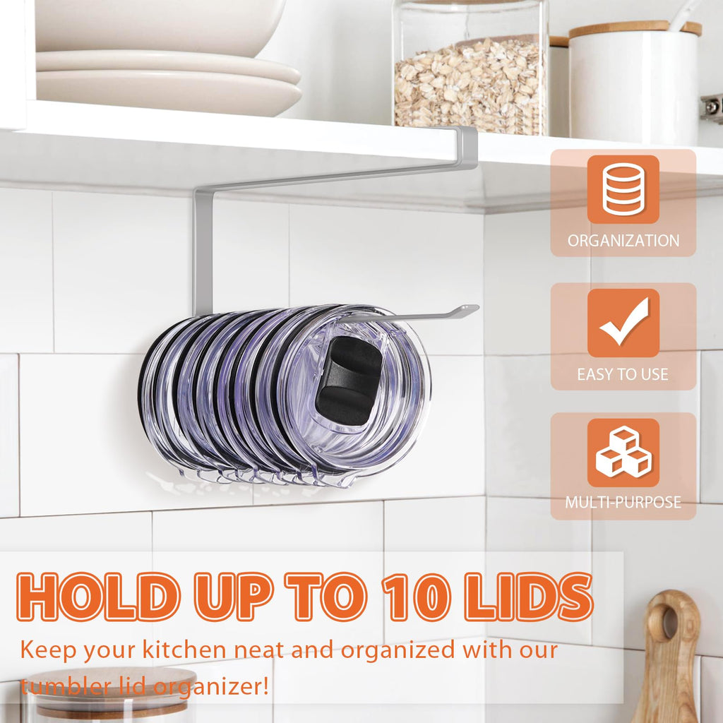 No Drill Paper Towel Holder Over Cabinet Door Stainless Steel Rack for Kitchen Bathroom and Tissue Roll Storage