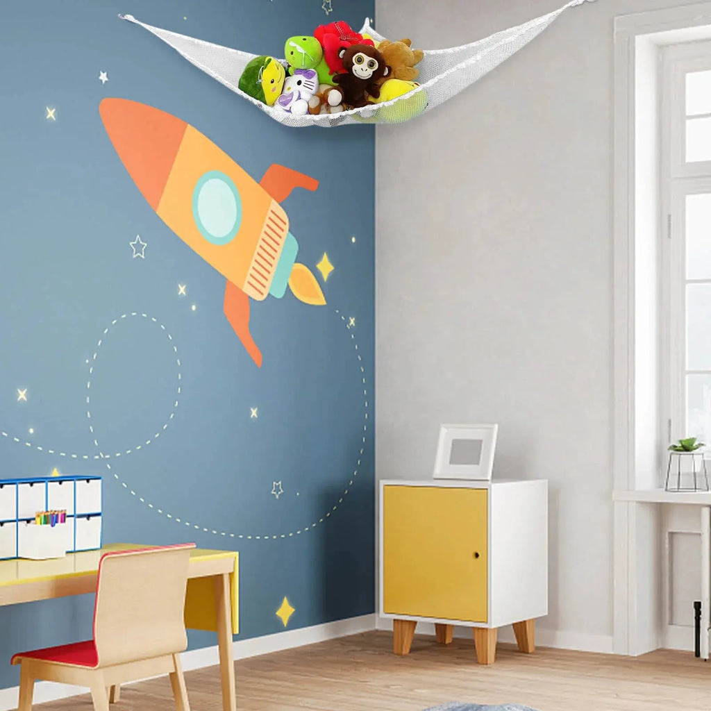 Corner Toy Hammock Net for Stuffed Animal Storage