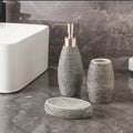 Retro Ceramic Bathroom Accessory Set with Soap Dispenser, Toothbrush Holder, Cup, and Soap Dish