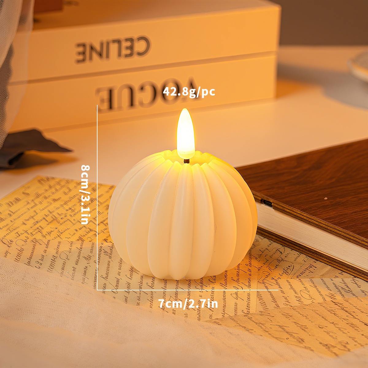 Cube Simulated LED Candle Light with Decorative Flameless Design for Home Décor and Ambient Lighting