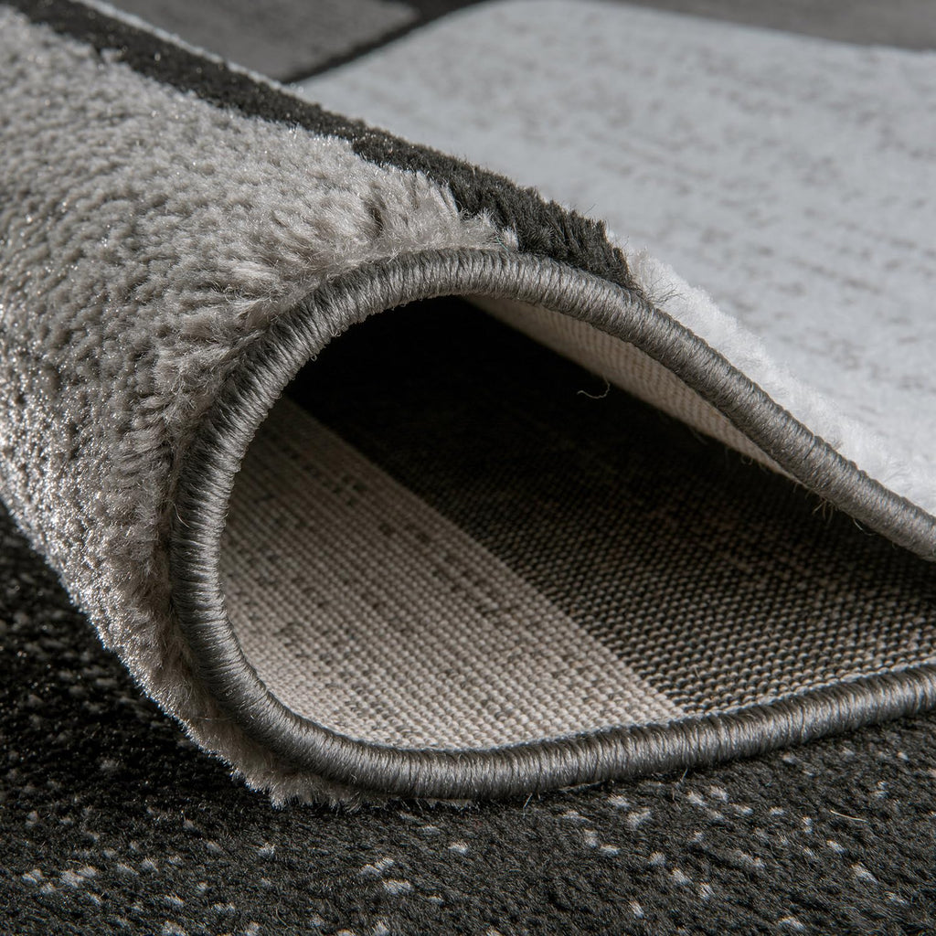 Simple Check Pattern Floor Mat for Kitchen, Hallway, or Corridor, Anti-Slip, Washable Polypropylene Rug for Home Decoration