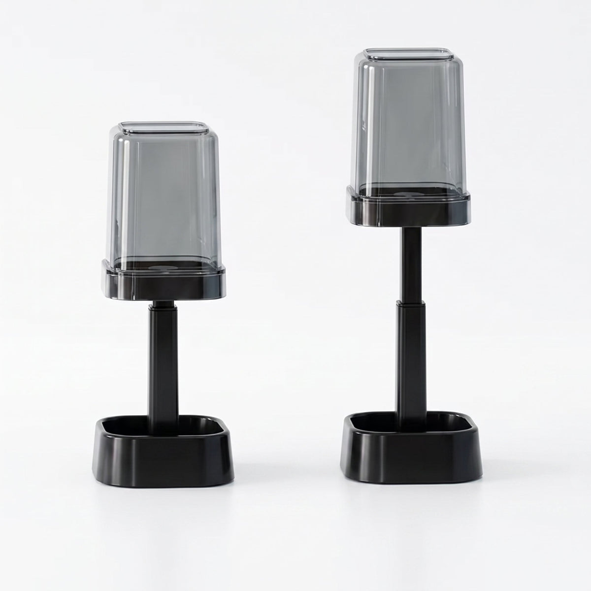 Toothbrush Holder with Mouthwash Cup and Dustproof Cover for Bathroom Counter Organization