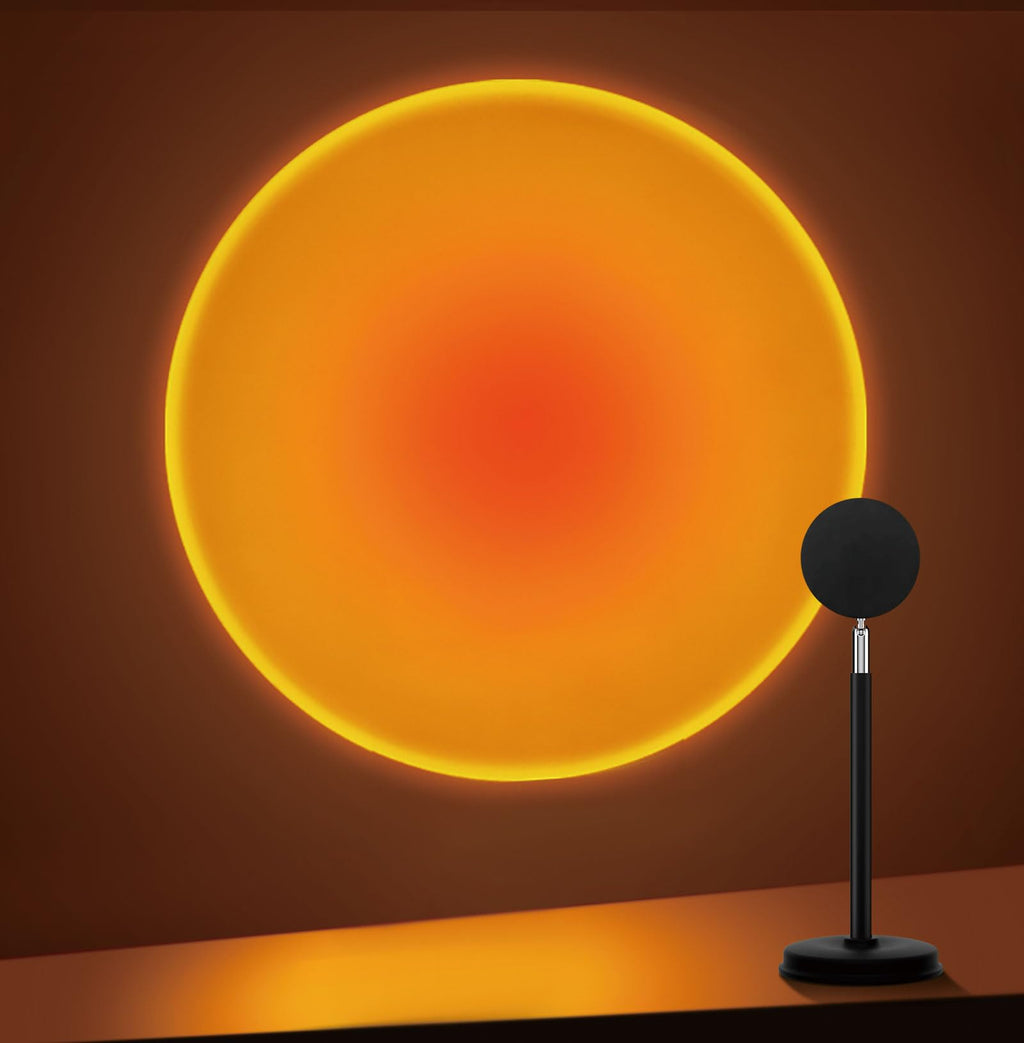 Sunset Lamp Projector LED Light with 180 Degree Rotation and USB Power for Room Decor and Photography Lighting