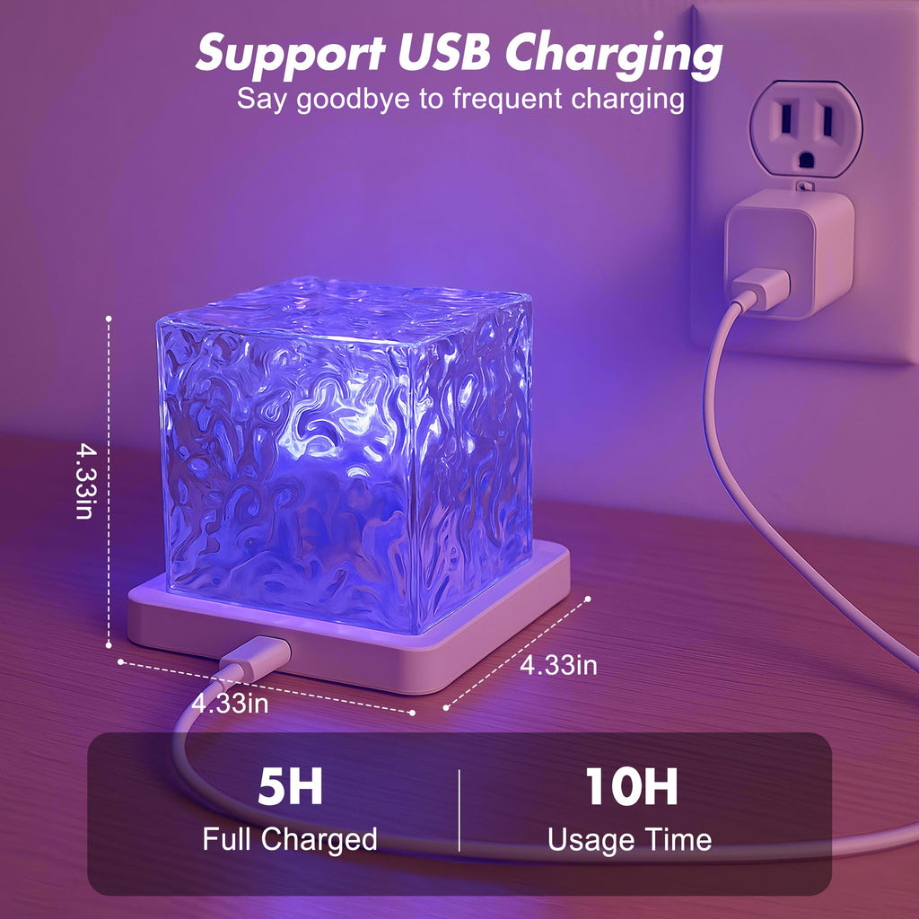 Ocean Wave Projector Light with 16 Color LED Cube and Remote Control for Ambient Room Lighting