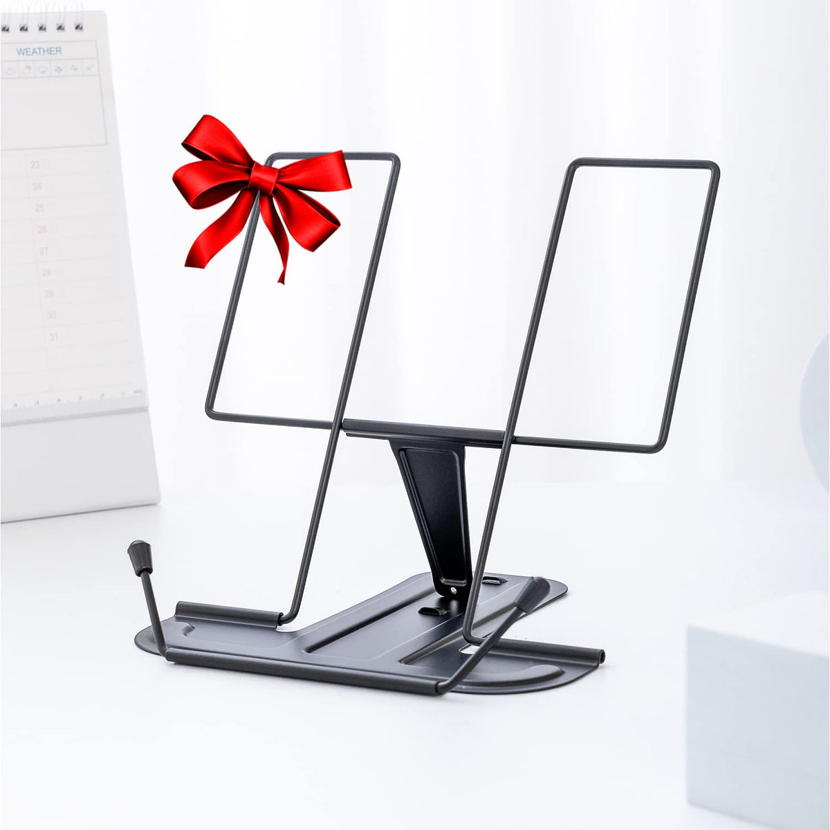 Adjustable Desk Book Stand Portable Cookbook Textbook Holder