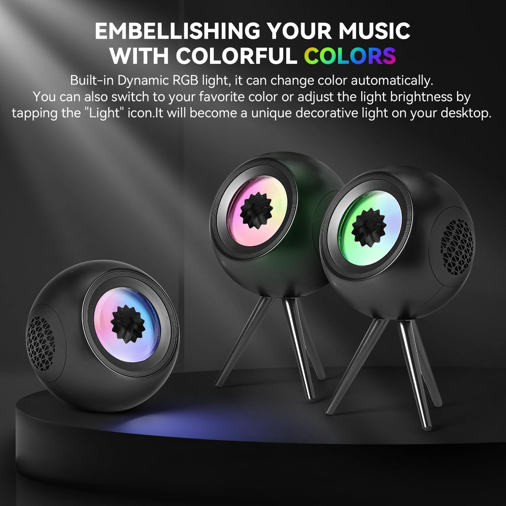Magnetic Ferrofluid Speaker with Bluetooth Audio and Colorful Light Effect for Desk and Room Decor