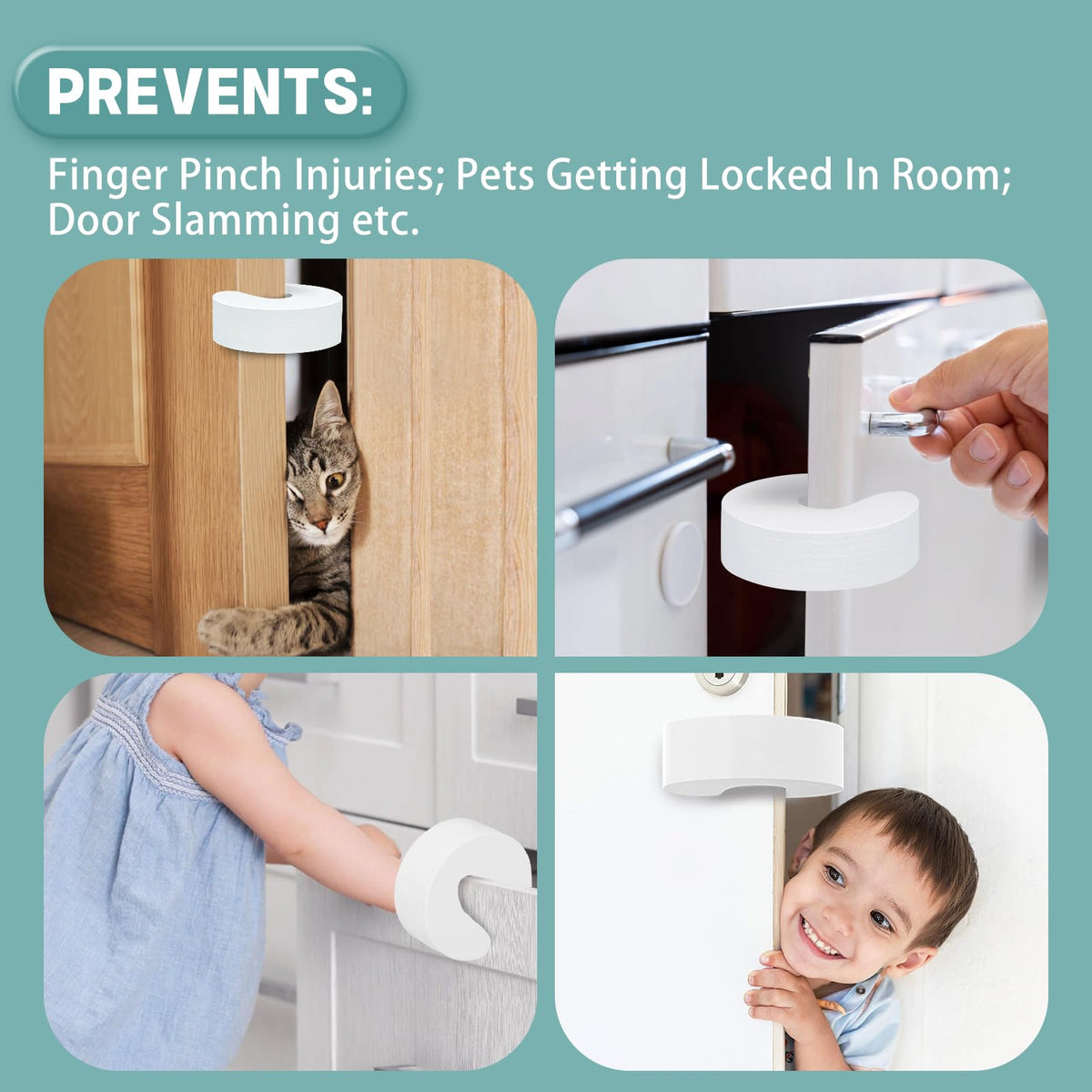 Foam Door Guards with Soft Anti Slam Design for Child Safety and Finger Protection