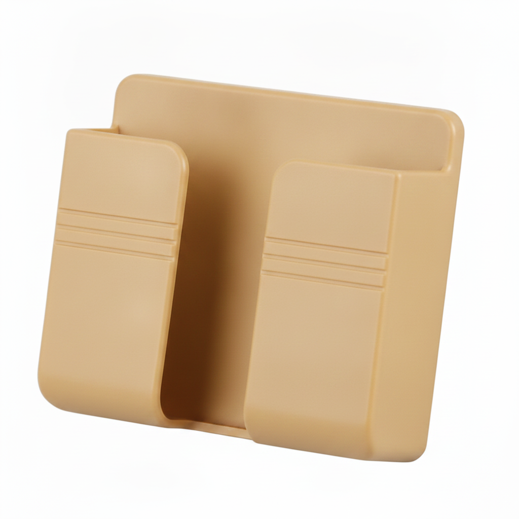 3 Pcs Wall Device Holder with Adhesive Storage Box Design for Phones Remotes and Charging Plugs