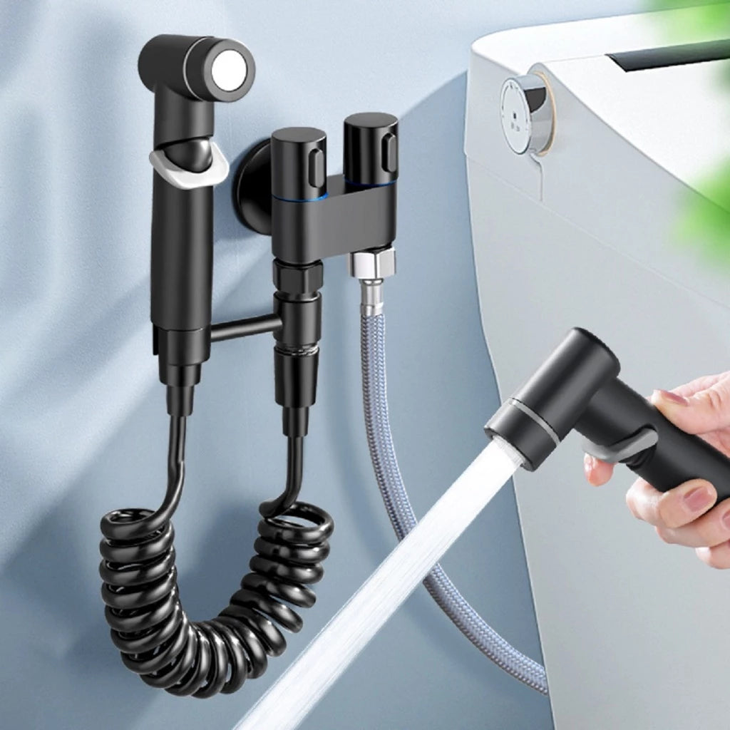 Handheld Toilet Bidet Sprayer with Dual Mode Pressure Control for Toilet Cleaning and Bathroom Use