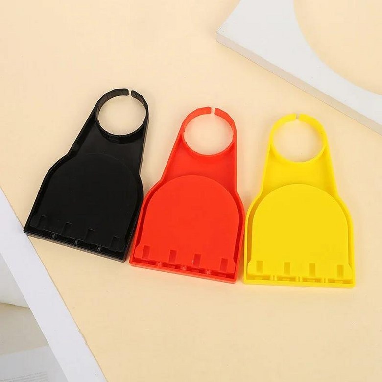 Laundry Detergent Cup Holder Clip with Drip Tray Design for Bottle Spout and Mess Free Dispensing