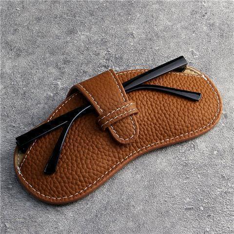 Soft Leather Glasses Case Slim Portable Eyeglasses Pouch for Travel and Daily Storage