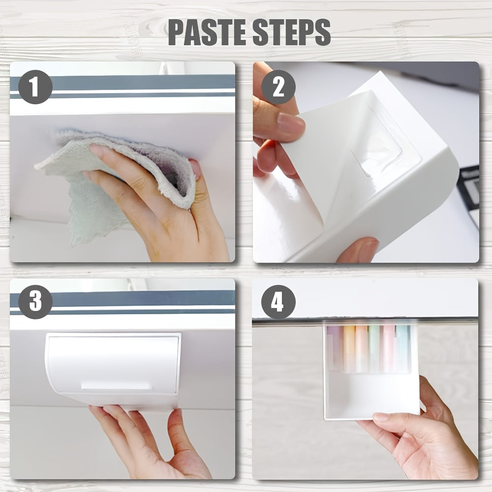 Self Adhesive Under Desk Drawer with Plastic Pencil Tray for Stationery and Small Desk Accessories