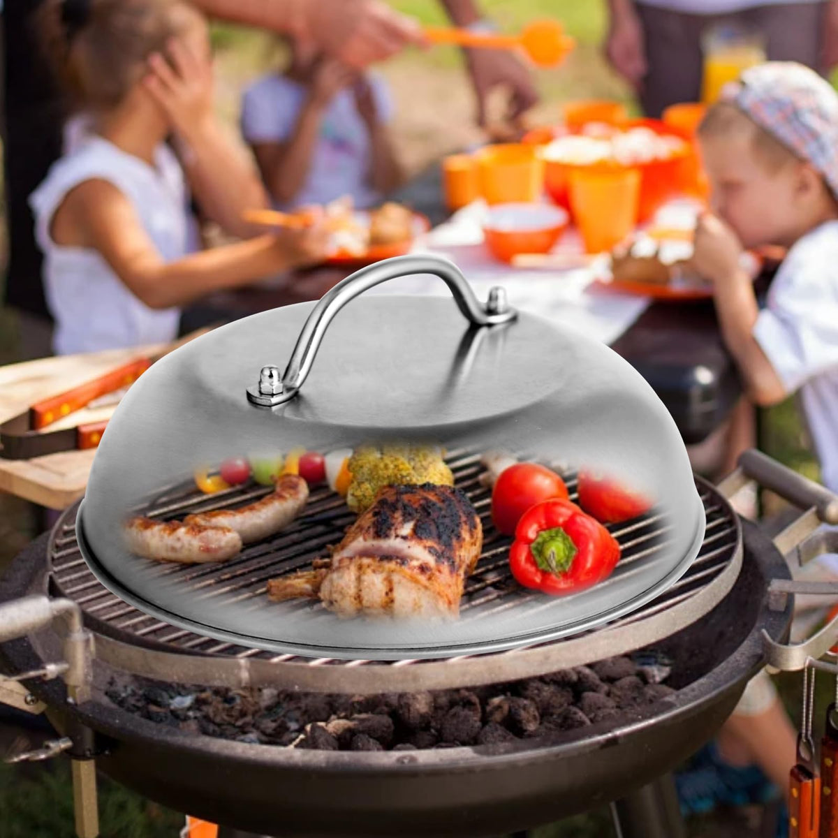 Stainless Steel Griddle Dome Cover Burger Melting Dome for Flat Top Grill BBQ Cooking
