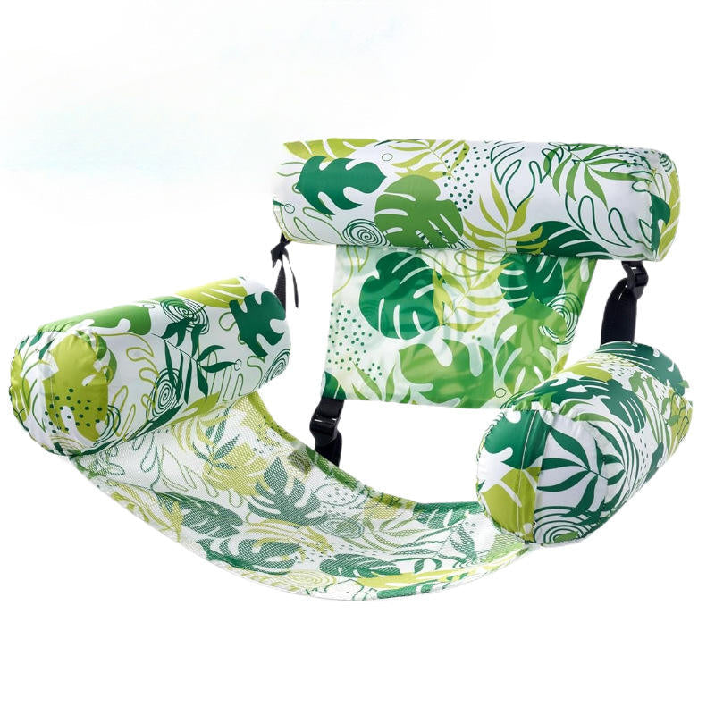 Inflatable Pool Hammock Chair with Foldable Floating Design for Pool and Beach Relaxation