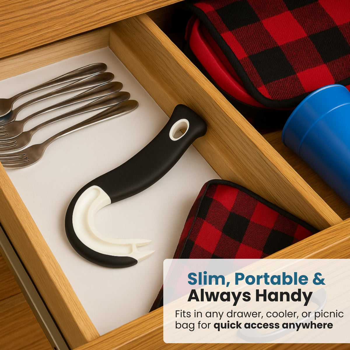 Easy Grip Ring Pull Can Opener Manual Pull Tab Tool