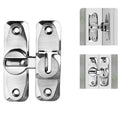 90/180 Degree Flip Barn Door Lock Zinc Alloy Sliding Latch with Spacer for Doors Gates Cabinets and Windows